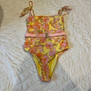 L-SPACE floral reversible swimsuit new with tags